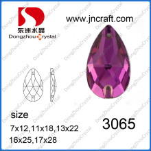 Pujiang Factory Price Flat Back Drop Crystal Sew on Bead for Dresses Decoration